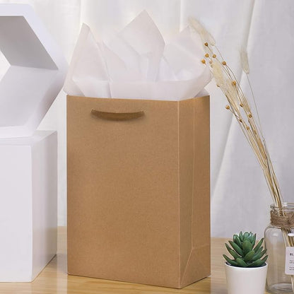 Bolsa Kraft de Lujo Vertical - 20x10x28cm