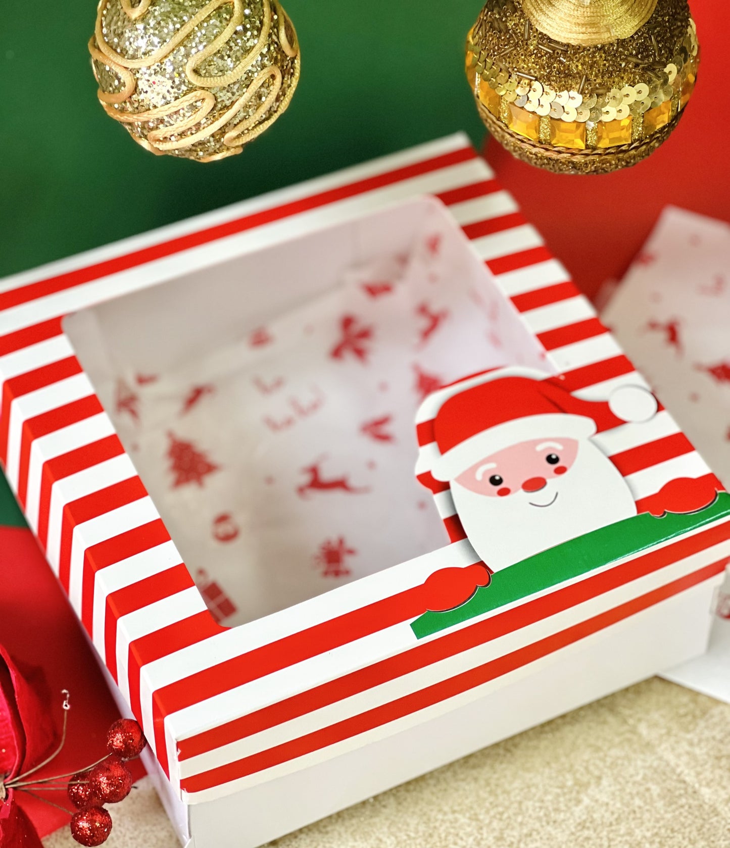 Caja Papa Noel Navidad - 20x20x8.5cm - COD:NAV.0.11