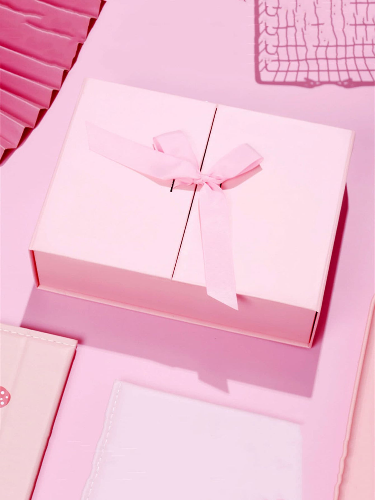 Caja Premium 26.5x19x8cm Rosa - Doble Abertura Desplegable