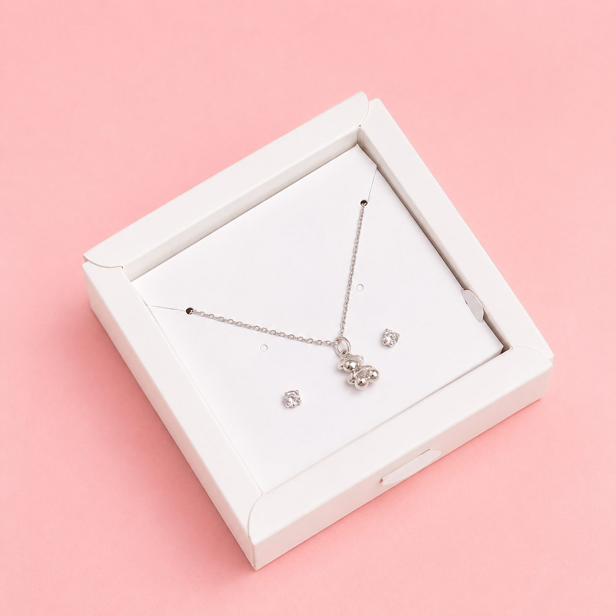 Caja 9x9x3cm para Joyas - Tipo Bolso