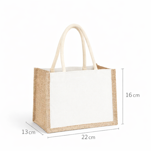 Jute Tote Bag DUO – Bolsa de Yute 22x13x16cm