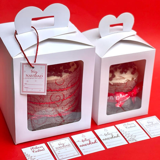 Caja p/ Pan Dulce 1 Kg. 17x17x20cm c/ visor - COD 640638