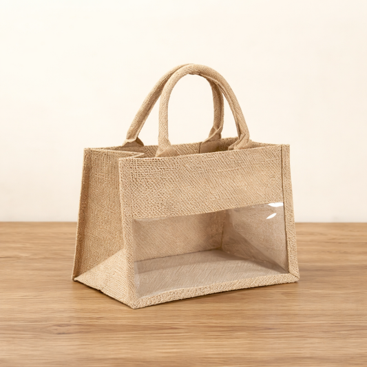 Jute Tote Bag CLASSIC Visor – Bolsa de Yute 25.5x14.5x20cm