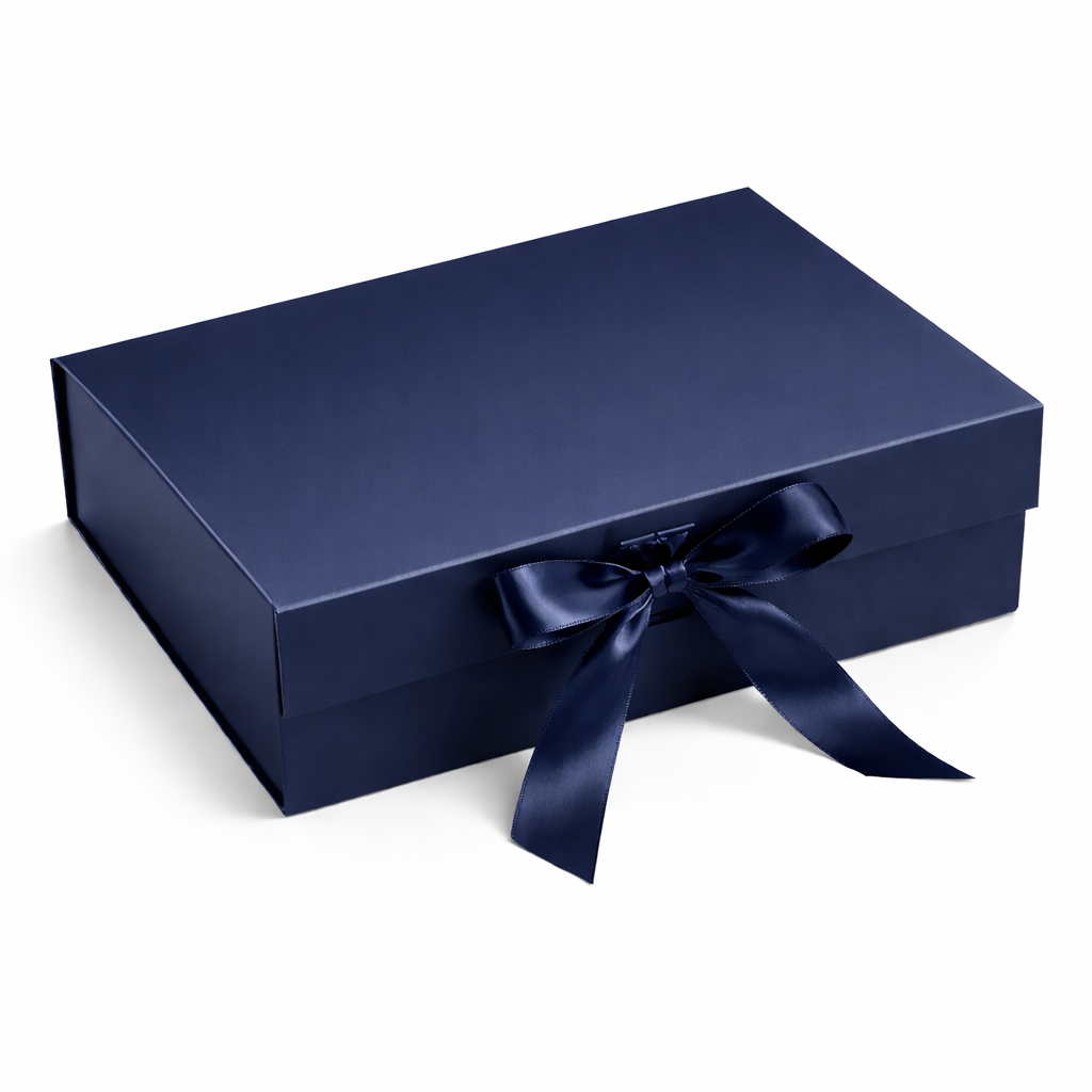 Caja Premium 29x22x10.5cm Blu Navy Desplegable