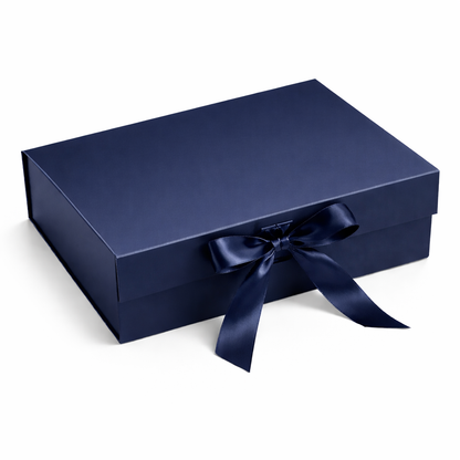Caja Premium 29x22x10.5cm Blu Navy Desplegable