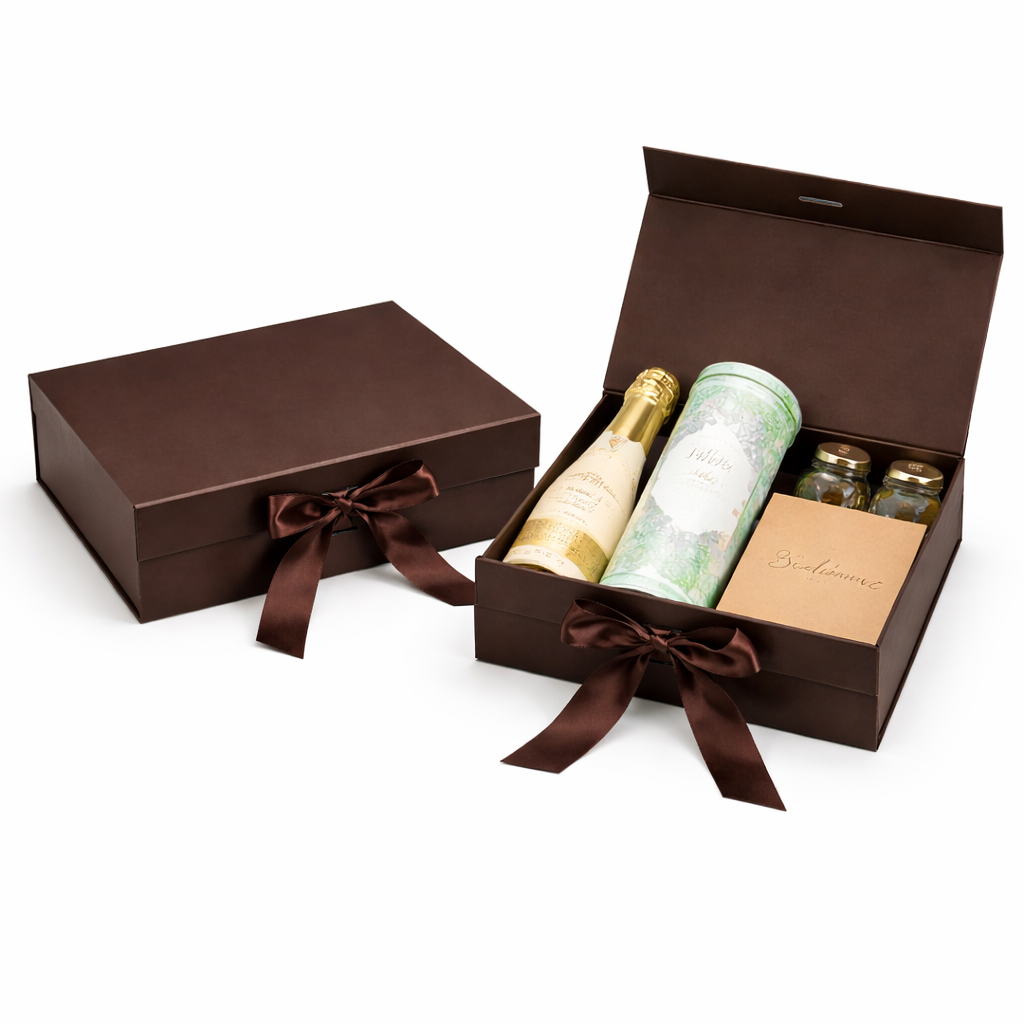 Caja Premium 29X22X10.5CM Marrón Despegable