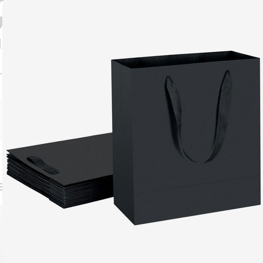 Bolsa de Lujo 26x12x32cm con manija Asas - Negro