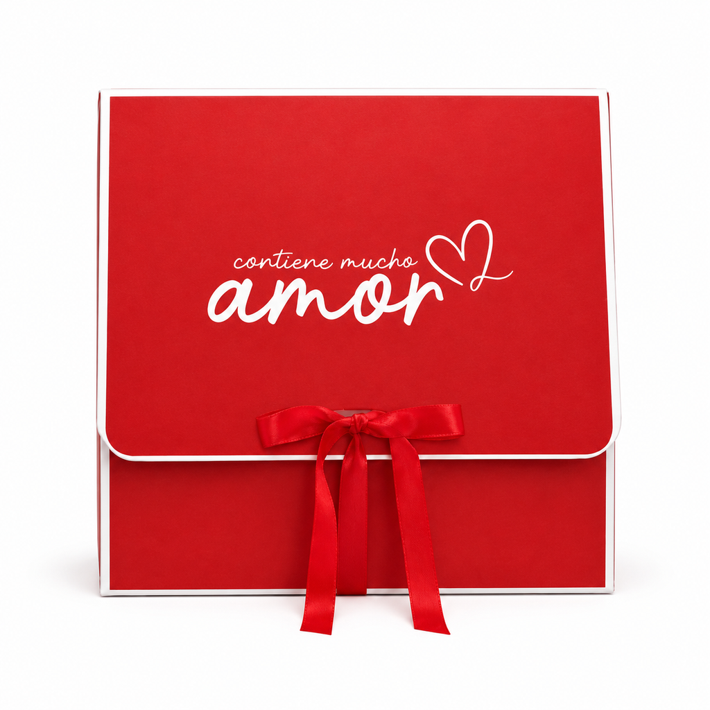 CAJA LAZO AMOR BORDO 27x24x8.5cm -642451
