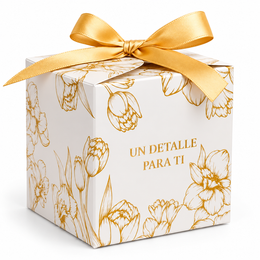 CAJA 9X9X9CM FLORAL DORADO - 640200