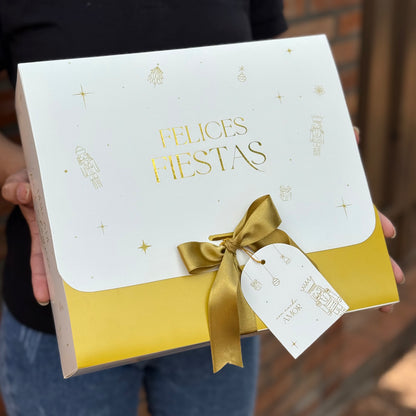 Caja Lazo 27x24x8.5cm Dorado - COD 642270