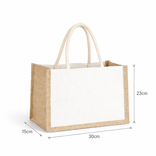 Jute Tote Bag DUO – Bolsa de Yute 30x15x23cm