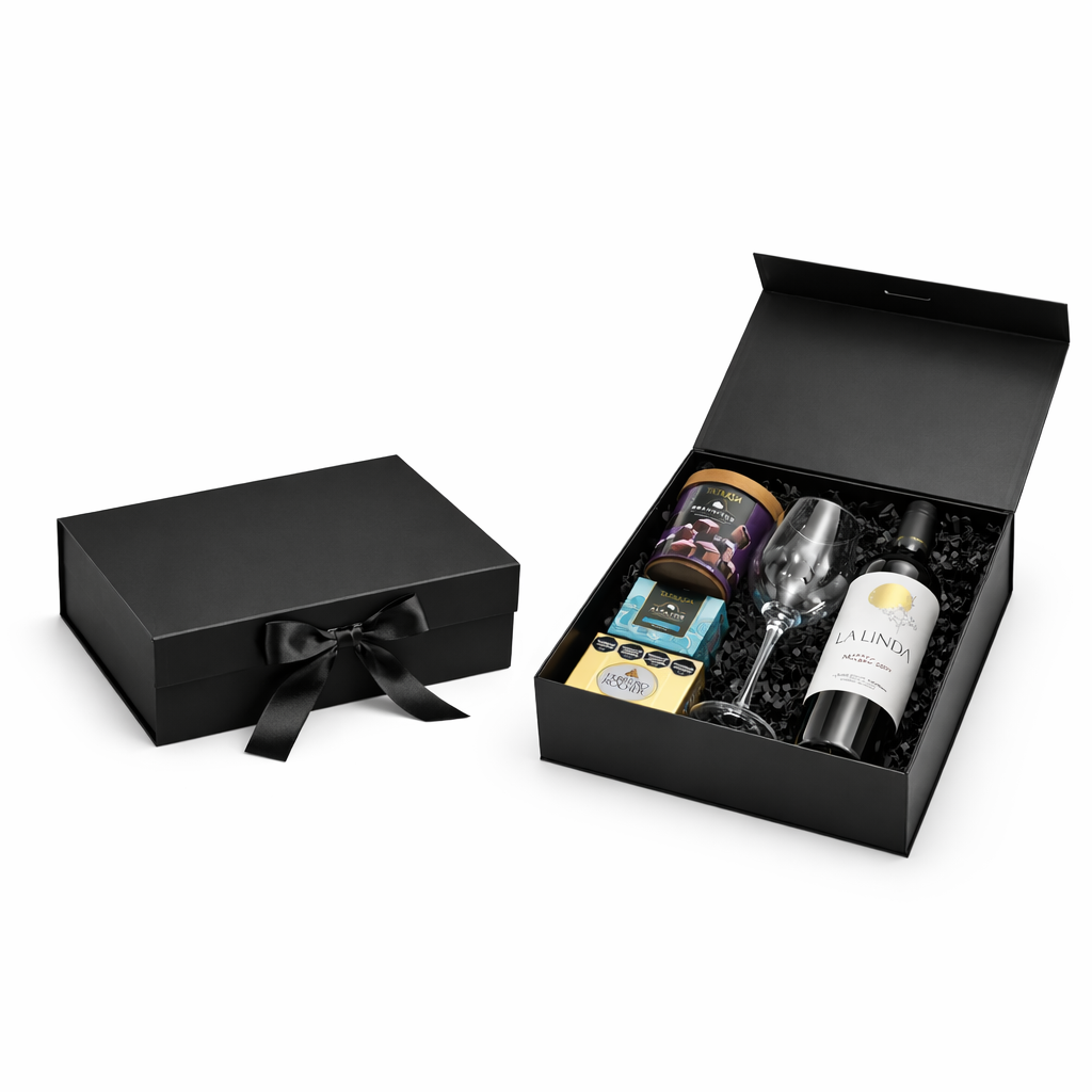 Caja Premium 31.5x26x9cm Negro Despegable