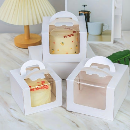 Caja 13.5x13.5x10cm c/ visor - Incluye Base p/ Torta