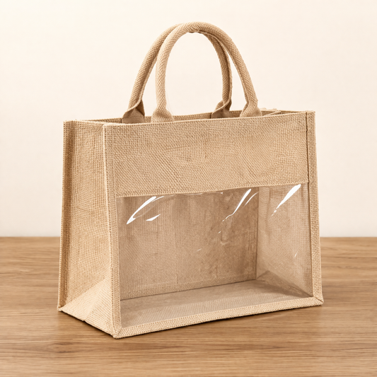 Jute Tote Bag CLASSIC Visor – Bolsa de Yute 31x14.5x28cm