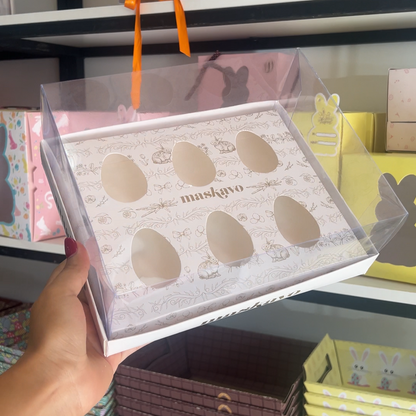 ACE01- Caja p/ huevo con tu LOGO Personalizado + Divisoria Personalizada - desde 200und