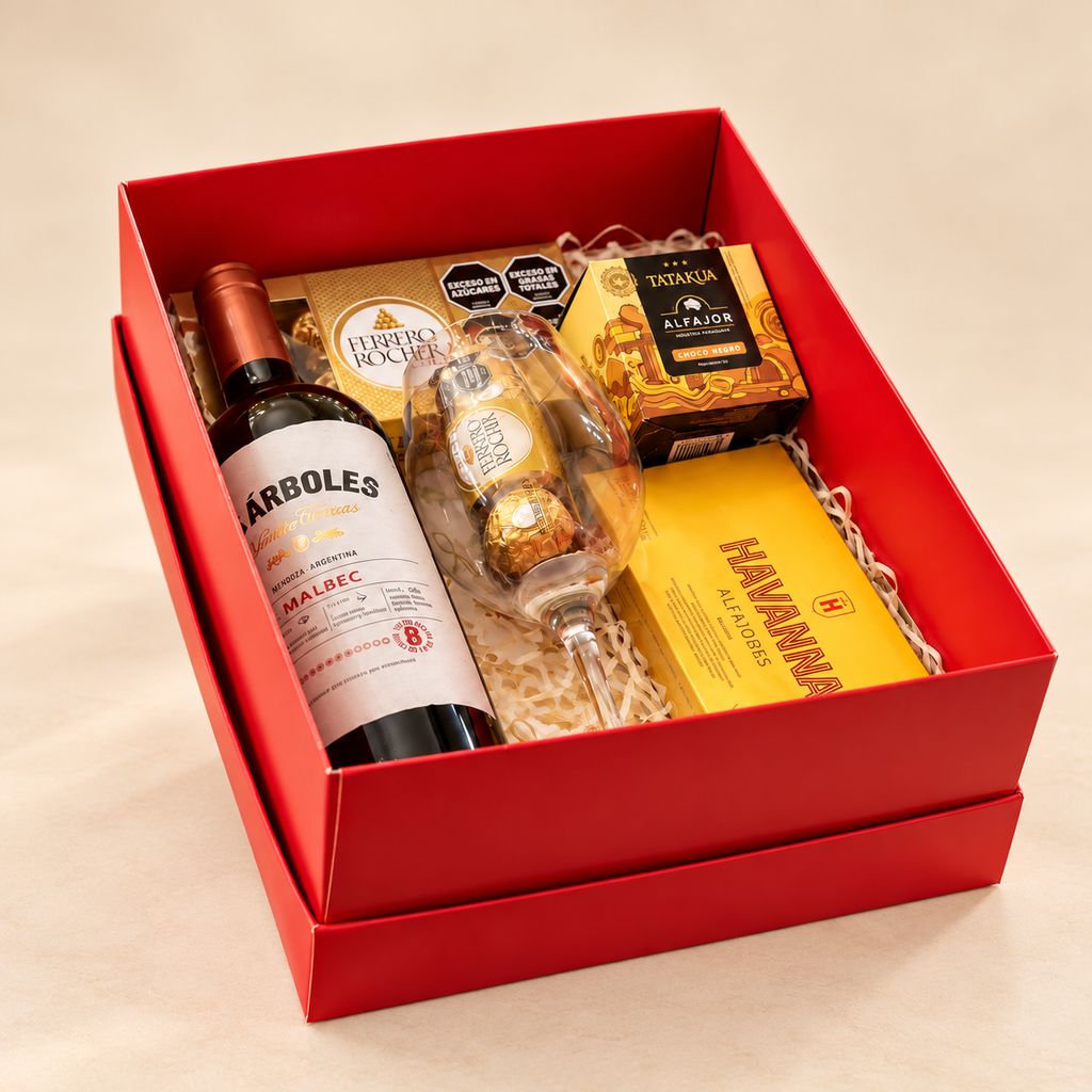 Caja 34x24x10cm DOBLE PARED ROJO