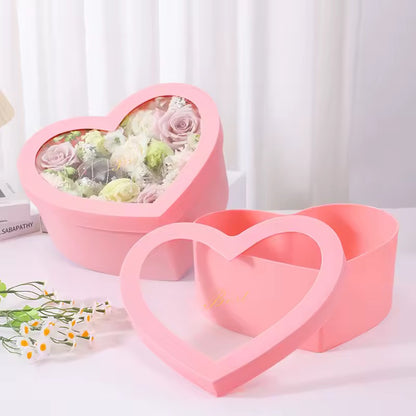 Caja Premium Corazón con Visor “Best” - M (29x27x13cm)