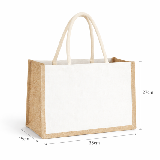 Jute Tote Bag DUO – Bolsa de Yute 35x15x27cm