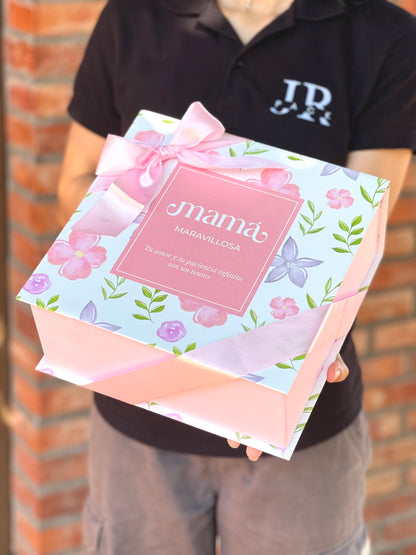 Caja Premium Madres - 25x25x10cm - Beige COD 641367 /Rosa COD 641368 - sin cinta