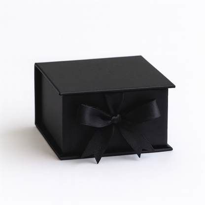 Caja Premium 10x10x5cm Negro- Tipo Libro