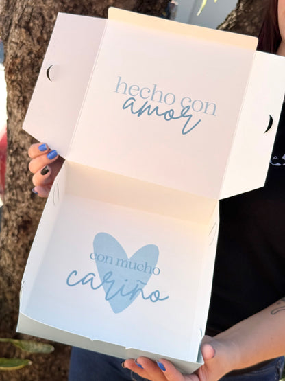 Caja 22x22x7cm - Feliz día Celeste