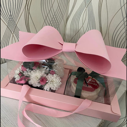 Caja 42x22x16.5cm Pink Box Bandeja c/ Moño