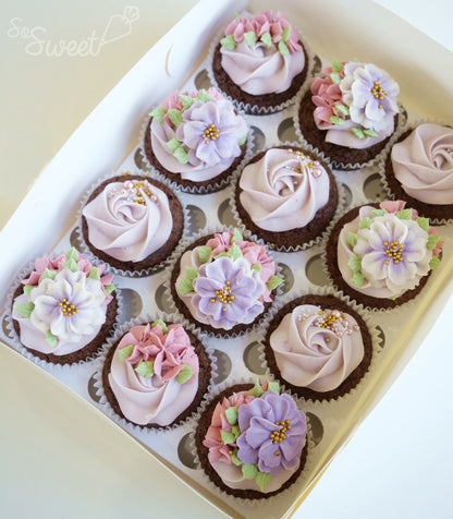 Caja 29x22x9cm c/ visor p/ 12 cupcakes - LET12
