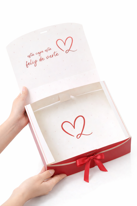 CAJA LAZO AMOR BORDO 27x24x8.5cm - LZDG.2SV