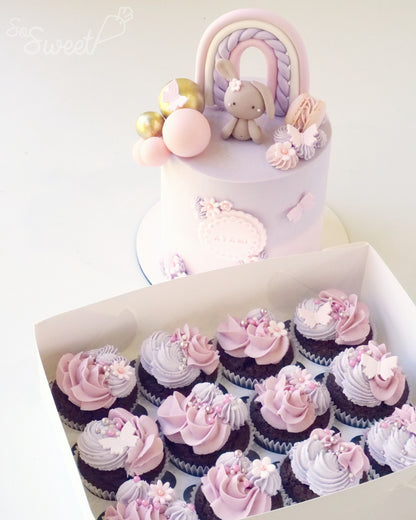 Caja 29x22x9cm c/ visor p/ 12 cupcakes - LET12