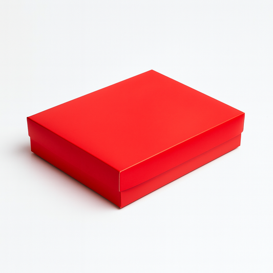CAJA 26x22x4.5cm DOBLE PARED ROJO - COD 642392
