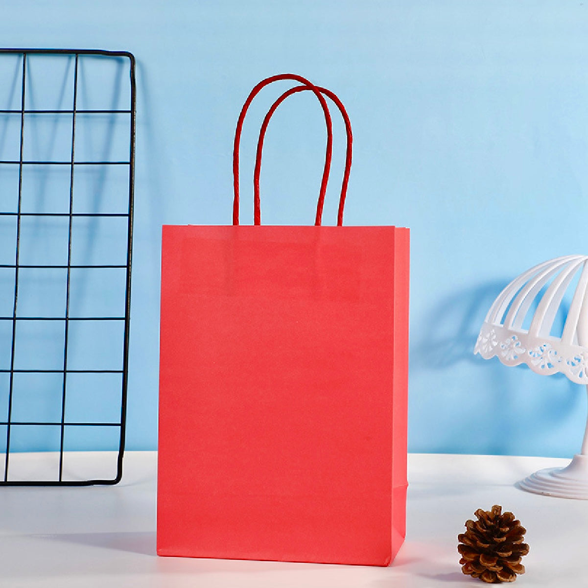 Bolsa en Papel Kraft Rojo - 21x11x27cm