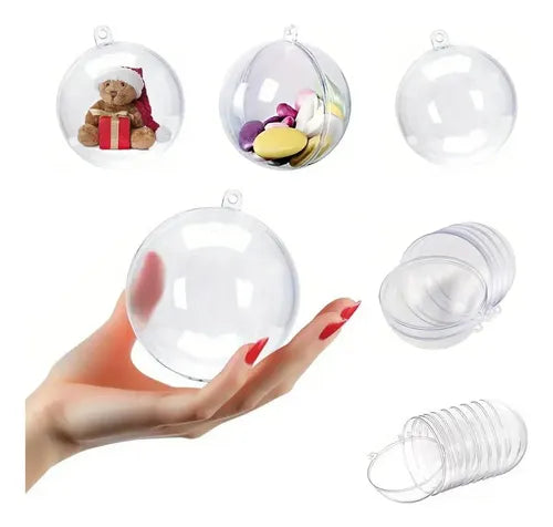 Esferas acrílicas - 8cm (contiene 6 unidades)