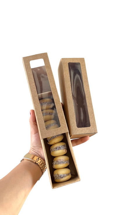 Caja 19x5.5x5.5cm p/ Alfajor Kraft (10 unidades) - MAC6K