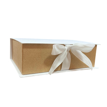 Caja Premium 23x17x7cm Tipo Libro  Bi Color con cinta frontal - (unidad)
