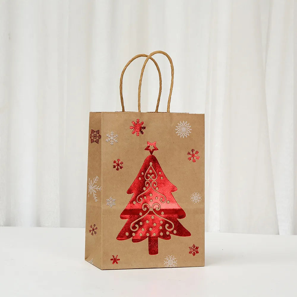 Bolsa Papel Kraft Navidad 21x11x27cm.