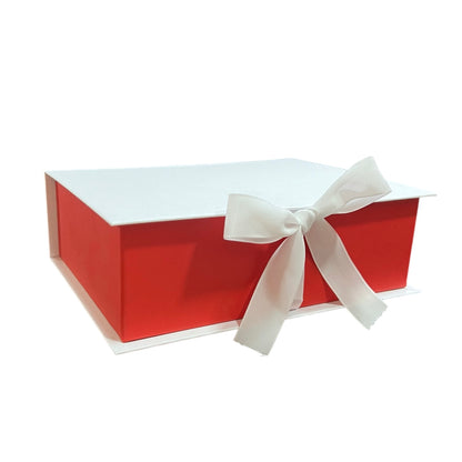 Caja Premium 23x17x7cm Tipo Libro  Bi Color con cinta frontal - (unidad)