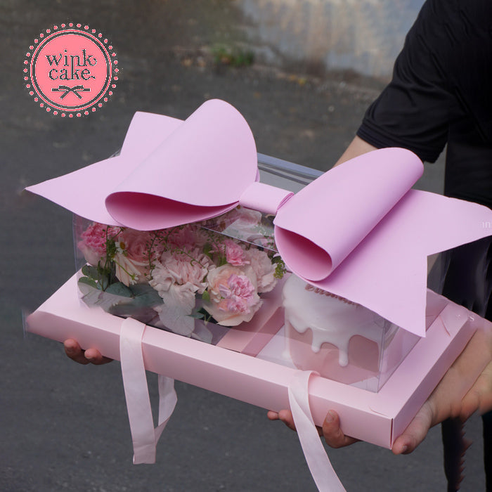 Caja 42x22x16.5cm Pink Box Bandeja c/ Moño