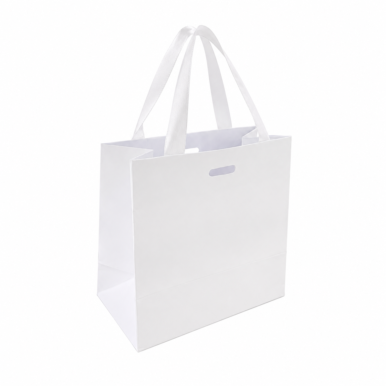 Bolsa Mini 14.5x8x14.5cm BLANCO CON MANIJA CINTA