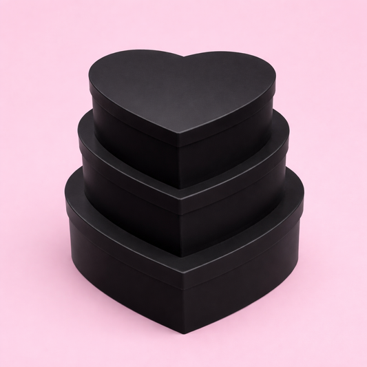 SETS DE 3 CORAZÓN NEGRO PREMIUM - CNPR2.5