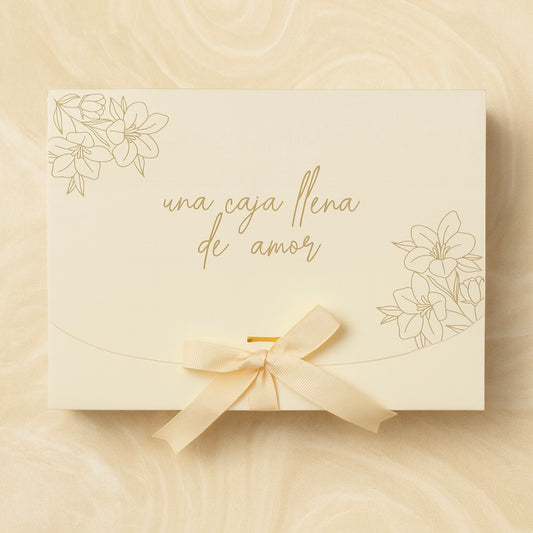 Caja Lazo Beige - 23x17x7cm