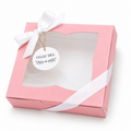 Caja 22x22x7cm rosa con visor - 641360
