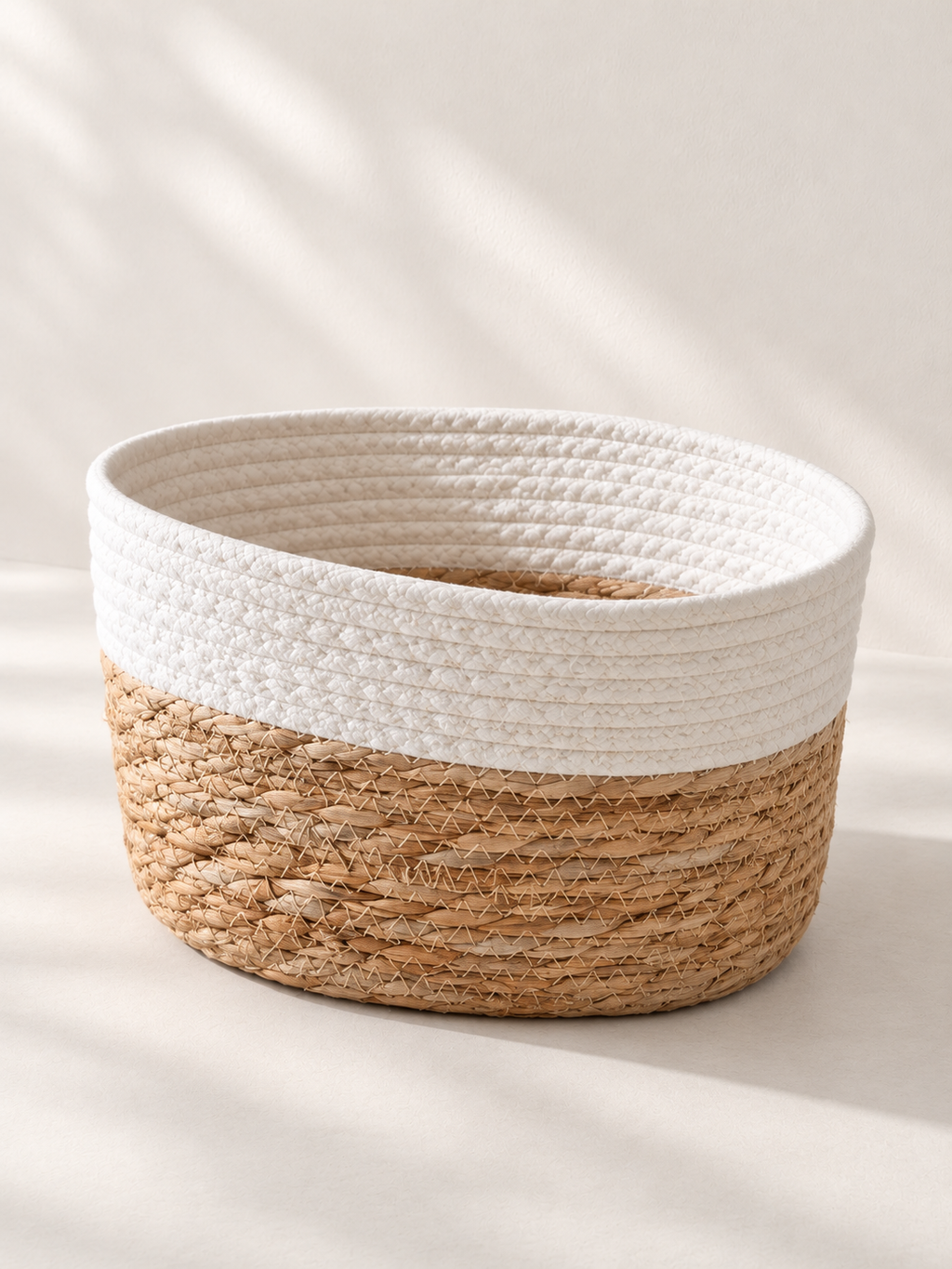 Cesto rectangular bicolor