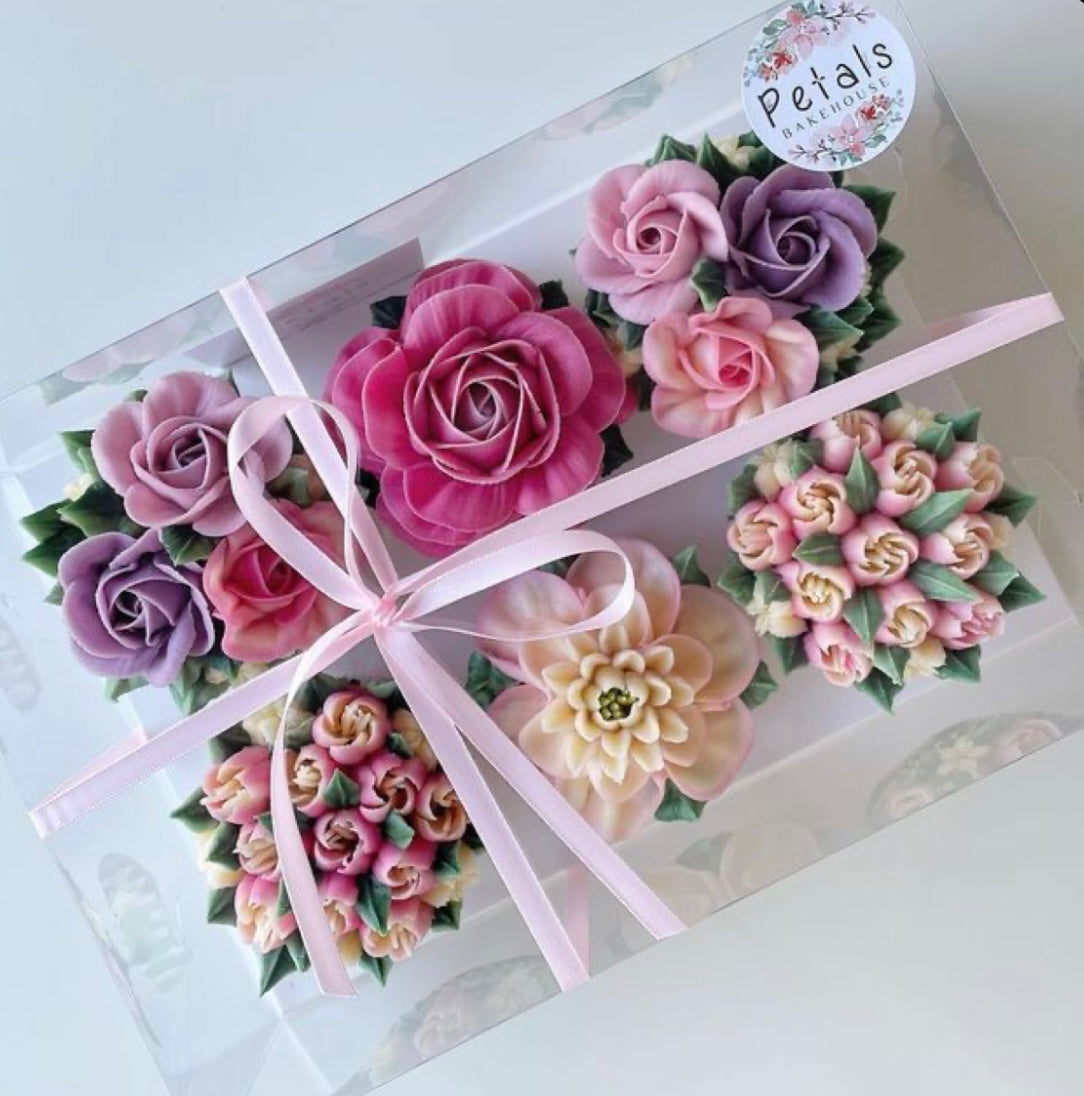 Caja 22x17x7cm - Tapa de acetato p/ 6 cupcakes - COD 641422