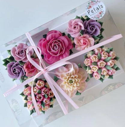Caja 22x17x7cm - Tapa de acetato p/ 6 cupcakes - COD 641422