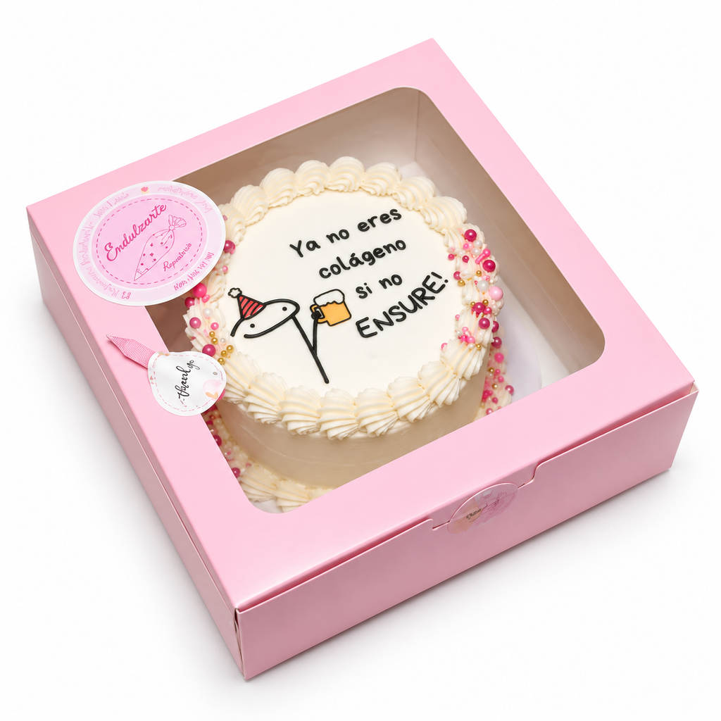 Caja 22x22x7cm ROSA CON VISOR - 641768
