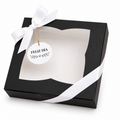 Caja 22x22x7cm negro con visor - 641816