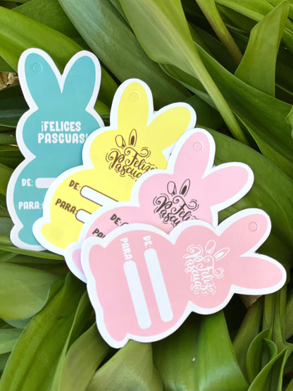 Tags p/ Huevo de Pascua Amarillo - Pack x 10 unidades