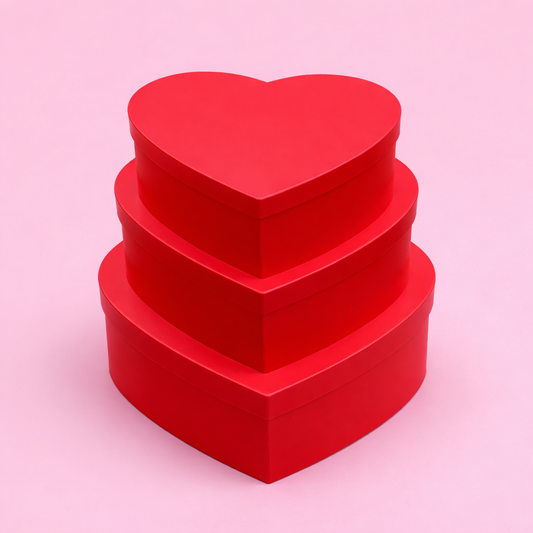 SETS DE 3 CORAZÓN ROJO PREMIUM - CNPR2.2