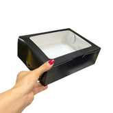 Caja 23x17x7cm c/ Visor Negro Mate