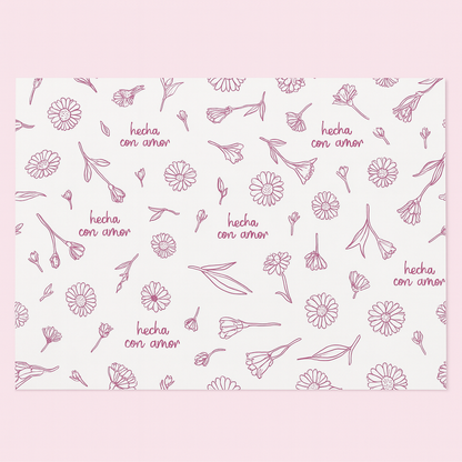 Papel Manteca Hecho con amor- 27x40cm - (contiene 25 hojas) - cod 641385